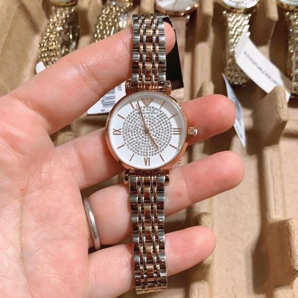 NWT Emporio Armani Women\'s Two-Tone Watch Ar1926 main image 8